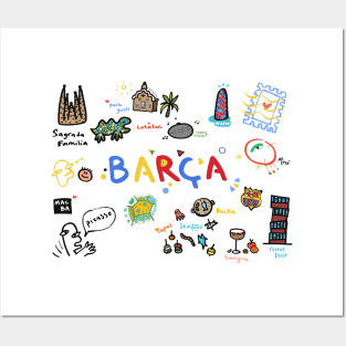 Barca Doodle Posters and Art